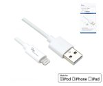 USB A auf Lightning Kabel, weiss, DINIC Box mit Euroloch, 0,5m